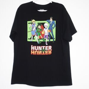 Hunter X Hunter Mens Graphic‎ Tee Size Large Black Anime Manga Togashi